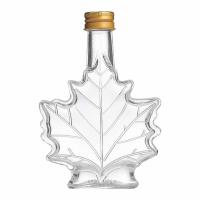 Botellas De Vidrio Para Alcohol Mini Forma De Hoja De Arce 50ml 100ml 250ml Con Tapa Eco-amigable Para Licor Escocés Y Sirupos - details 4