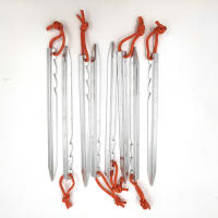 20 Pcs Palos De Tela De Camping Ligeros Y Ajustables De Aluminio 18cm Herramientas Esenciales Para Tienda De Acampar - details 7