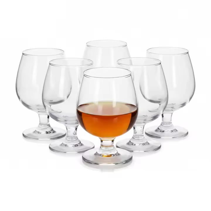Copa de Coñac Alessandro, Pack 6, 12, 24 y 36 Unidades. Tamaños 100, 150, 200, 250, 350 y 500ml. Copa Brandy Ideal para Licores. Copas para Hostelería, Restaurantes, Bar, Fiestas, Celebraciones. Aptas para Lavavajillas - 1
