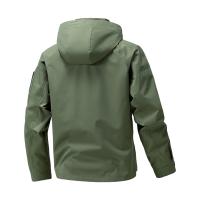 Chaqueta Impermeable Para Hombres Capucha Zip up Suave Para Exteriores Verde Azul Negro Ligera Para Primavera Y Otoño Ropa De Camping Y Senderismo - details 16