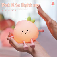 Lámpara Nocturna De Silicona De Pera Lindo Recargable LED 7 Colores Control Por Toque Para Dormitorio Regalo De Navidad - details 4