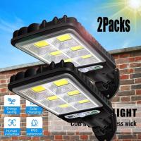 Luz Solar Exterior LED Con Sensor De Movimiento 1/2 Pieza Luz De Calle Amplia Para Jardín Y Courtyard 3 Modos Luz De Pared Para Exterior - details 0