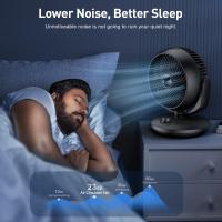 Ventilador de circulación de aire silencioso, potente ventilador de mesa con turbina oscilante automática, 3 velocidades, temporizador de 12 horas, control remoto, extraíble y lavable, apto para dormitorios, salones y oficinas - details 1