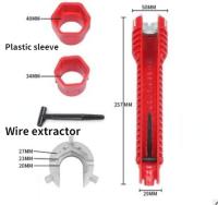Llave De Multifunción 8 En 1 Para Baño Y Plomería Herramienta De Reparación De Grifo Y Tapa De Piscina Llave Abierta De Acero Carbono Con Doble Finalidad - details 6