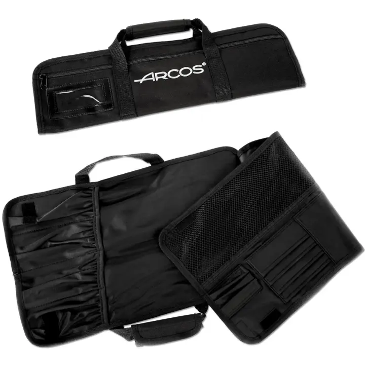 ARCOS - Bolsa para Cuchillos (Capacidad: 4 Piezas) - 100% Poliester - Color Negro (Sin Cuchillos) - 1
