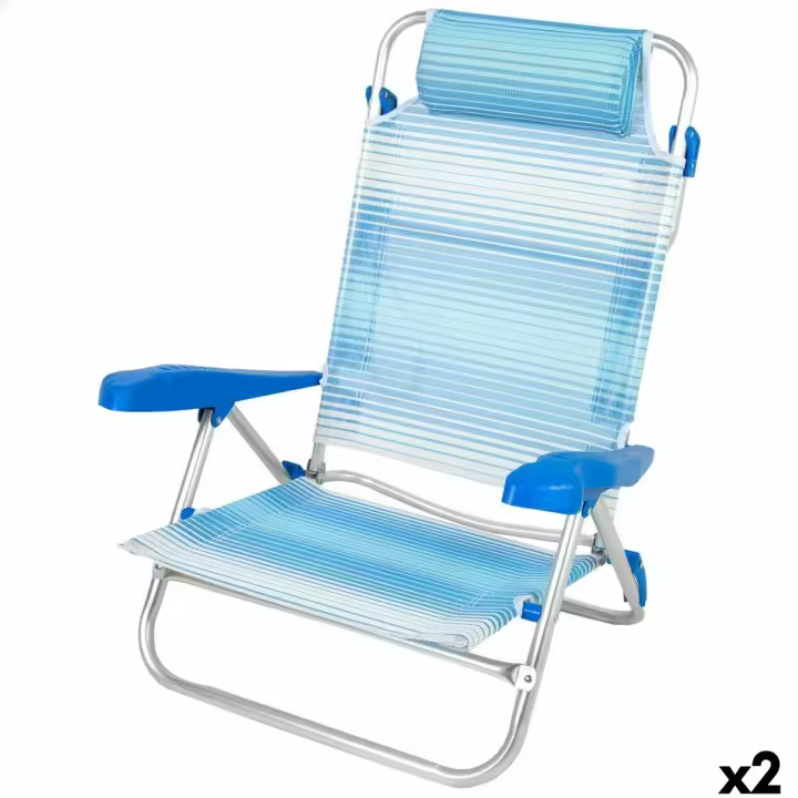 Silla de Playa Aktive 47 x 82 x 49 cm (2 Unidades) - 1