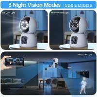 Inteligente inalámbrica wifi cámara de vigilancia de la máquina de doble pantalla en casa de interior HD visión nocturna teléfono móvil a distancia Monitor remoto，tarjeta de memoria 32G - details 3