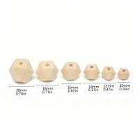 30/20/15Pcs Cuentas De Madera Octogonales Con Agujero Único Facetadas Naturales Ocho-lados Cuentas De Madera Despintadas Para Manualidades DIY - details 4