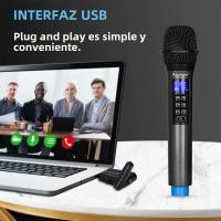 Micrófono Inalámbrico Depusheng W4 Con Eco Acento Bajo Y Bluetooth 98 FT Rango UHF Sistema De Micrófono Portátil Dinámico Para Escenario - details 3
