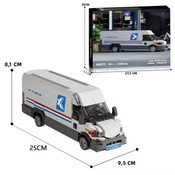 Bloques De Construcción De Camión Postal 526PCS Para Niños Modelo De Transporte De Correos De La Ciudad Bloques De Decoración Y Juguete Educativo Para Adultos - 1