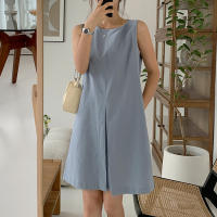 Vestido De Encaje ZANZEA Para Mujer Verano 2024 Sin Mangas Cuello Redondo Largo Pierna Vestido Casual Suelto Con Bolsillos - details 7