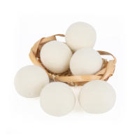 Bolas De Secado Para Lavadora Reutilizables De Lana Accesorios Para Lavandería Naturales Suavizadores De Tela 4/5/6cm Felpa - details 8