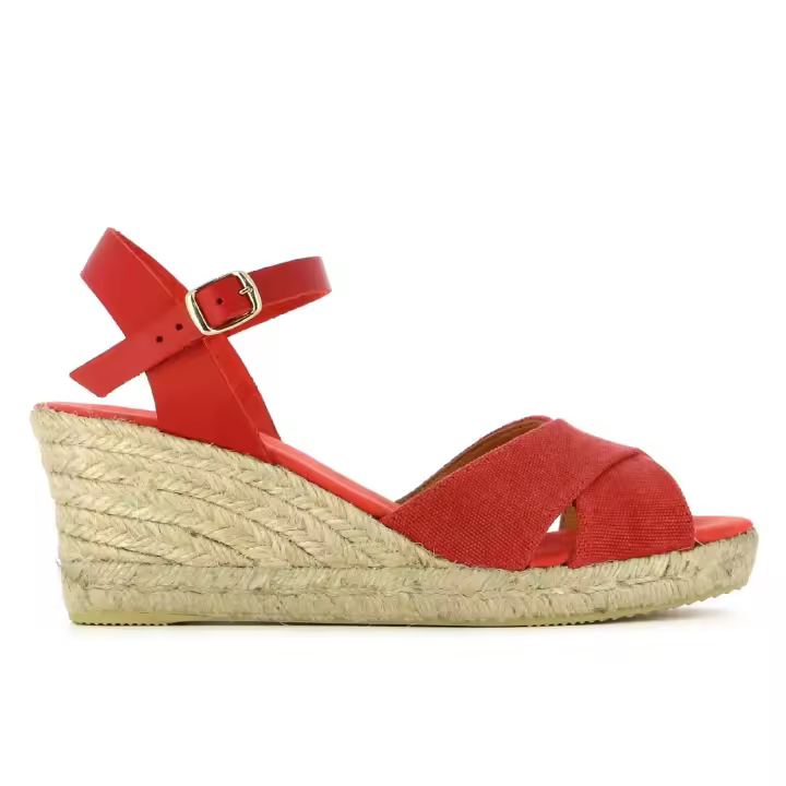 CAMILA'S Alpargatas de cuña BALADA de color Rojo - 1