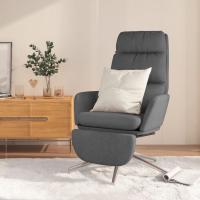 vidaXL Sillón de relax con reposapiés tela en color Amarillo mostaza/Taupé/Gris oscuro y más - details 2