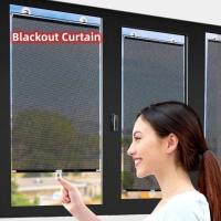 Cortinas De Succión Para Ventanas Sin Perforar Reetrocesible Blackout Para Coche Dormitorio Cocina Oficina Cortina Antirreflejo - details 4