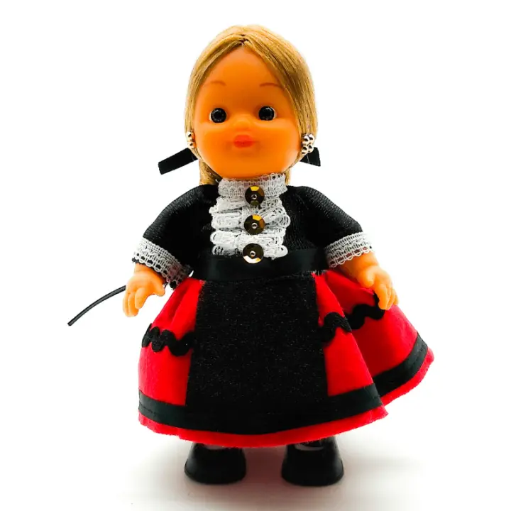 Muñeca regional Burgalesa Folk Artesanía original colección 15 cm.vestido típico Burgos, fabricada en España. - 1