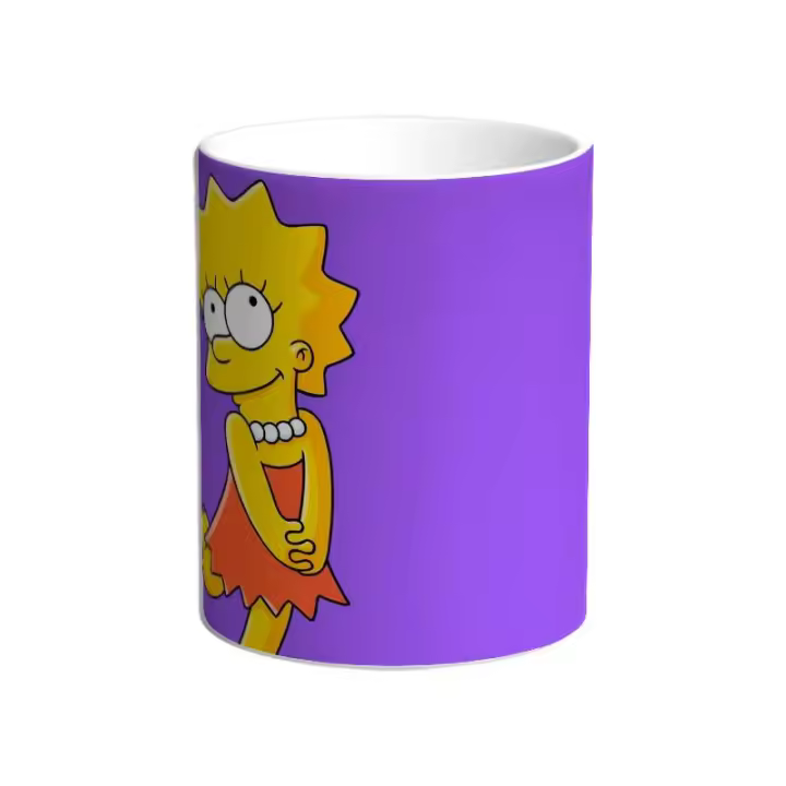 Taza Los Simpson. Homer. Bart. Lisa. Marge. Maggie. Abraham. Taberna de Moe. Barney. Lenny. Carl. Milhouse. Nelson - 1