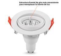 10pcs Instalaciones De Luz LED Redonda Gu10 Soporte De Luz Ajustable Aluminio Caja De Luz LED MR16 Para Vestíbulo - details 11