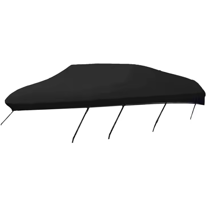 Cubierta para barco-Cubierta para barco de tamaño múltiple hecha de tela negra duradera de 420D Oxford impermeable, Rip-Stop, a prueba de UV, a prueba de nieve, adecuada para barcos de pesca trimarán en forma de V - 1