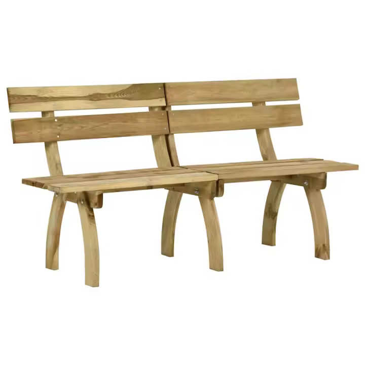 vidaXL Banco de jardín madera pino impregnada 160 cm - 1