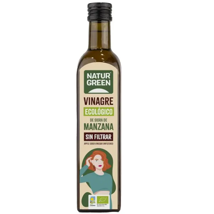 VINAGRE DE SIDRA DE MANZANA SIN FILTRAR BIO 500ML - NaturGreen - 1