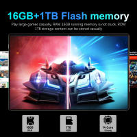 2025 Original Brand New 10.1-inch Tablet Android 20000mAh 16GB RAM 1TB ROM Android 13.0 WiFi 5MP 13MP 14 Core TabletsPC 4G/5G Network Bluetooth Global Version HD Screen WiFi GPS with Keyboard - details 3