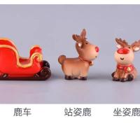 Decoración De Navidad Para El Hogar Figura De Resina De Cisne Reindeer Sleigh Micro Paisaje De Navidad Adornos De Escritorio - details 6