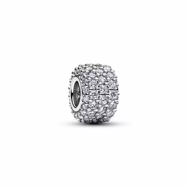 Charm Pandora de Triple hilera con pavé brillante - 1