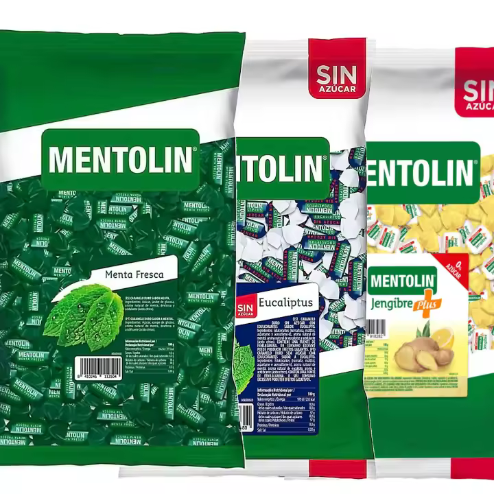 MENTOLIN PACK  3 Kg caramelos duros Menta Fresca & Eucaliptus & Plus Jengibre - 1