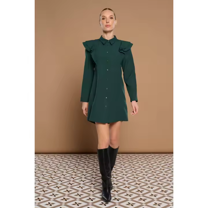 PREORDEN Vestido corto verde -Minueto- Bruna dress - 1