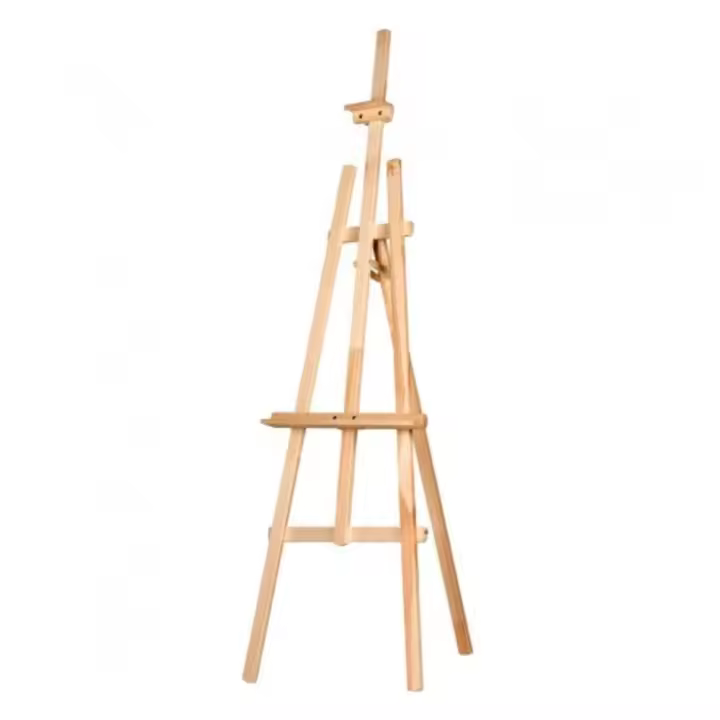 Caballete de Madera para Pintar,Eventos,Bodas de Pino Natural, Altura, Soporte de Lienzos, Cuadros y Fotografías, Regulable y Plegable, Manualidades Niños - 1