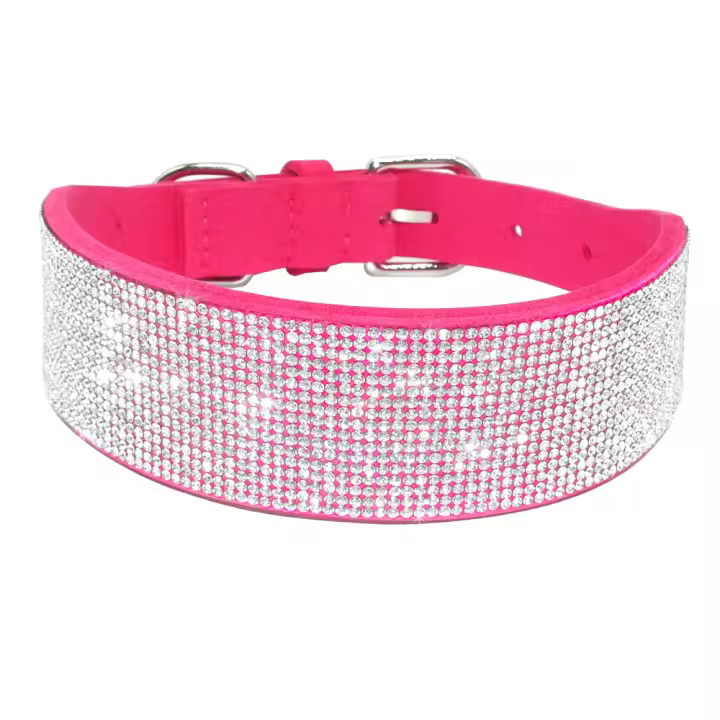 Collar De Cuero Para Perros Y Gatos Con Rhinestones Bling Para Pequeños Y Medianos Mascotas Adecuado Para Chihuahua Pug Yorkie - 1