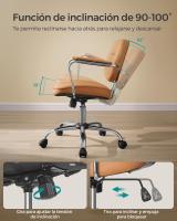 Silla Ergonómica de Escritorio con Reposabrazos Individuales - Silla Giratoria de Oficina con Inclinación y Altura Ajustable, Ideal para Dormitorio u Oficina - details 24