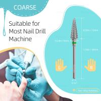 HYTOOS Bits De Taladro Para Uñas Cono Doble 15mm Taper Carburo Herramienta De Limpieza De Cutícula Y Eliminación De Gel Suave - details 2
