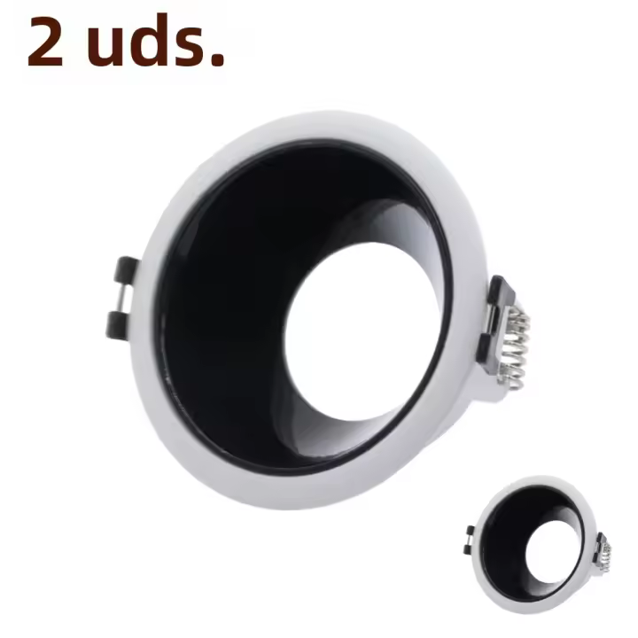 2/10Pcs Iluminación LED De Techo En Forma Redonda Ondulada Dorada Negra Blanca Soporte Para Bombilla GU10 MR16 De Aleación De Aluminio - 1