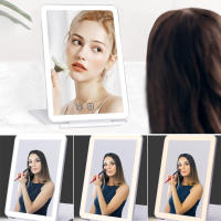 Espejo De Maquillaje LED Con Luz Dimmer Espejo Cosmético Plegable Para Viajes Y Trabajo Al Aire Libre Espejo Portátil De Vestíbulo - details 0