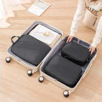 Set De 3 Bolsas De Viaje Compressibles Multifuncionales Organizador De Maleta Impermeable De Nylon Plegable Portátil Rosa - details 15