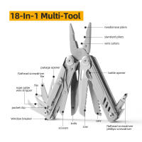 Multi-herramienta Con Alicates Y Tijeras Resorte Incluida Funda De Nylon Kit De Cuchillo Al Aire Libre Herramienta De Jardín Y Casa Conversor De Encabezados De Tornillos - details 2