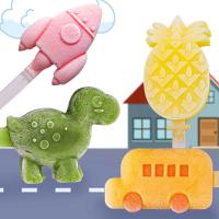 Molde De Helado De Silicona En Forma De Dinosaurio Y Fresa Saludable Para Helados Popsicle Reutilizable Para Hacer Helados En Verano Herramientas Para Cocinar Y Hornear - details 13