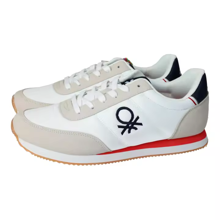 Deportivos marca UNITED COLORS OF BENETTON para hombre en color blanco. TENIS NANTES en color blanco, marca BENETTON, ideales para usar a diario, comodas, casuales, con cordones y plantilla extraible - 1