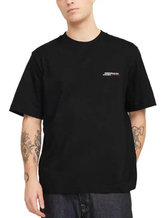 Camiseta Jack&Jones Slington negro manga corta para hombre - 1