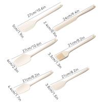 Set De 6 Cuchara De Silicona Gris Para Cocinar Y Hornear Resistentes Al Calor Y Antideslizantes Herramientas De Cocina Para Mezclar Y Hornear - details 1