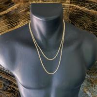 (CAI) Collar Barbado Fuerte Italiano 4 mm (3.00+1.20 mm) de 50 cm Oro 18 Kilates (750 m/m ) con Certificado de Calidad - details 3