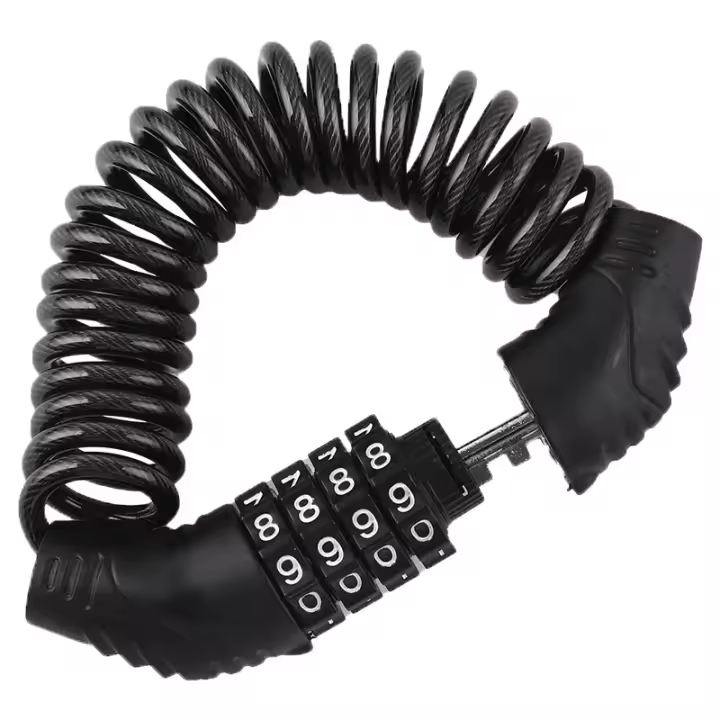 Cerradura De Seguridad Para Motocicleta Y Vehículos Eléctricos Universal Con Contraseña Cierre Antirrobo Para Bicicletas MTB Y Carretera Negro - 1