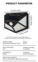 Lámpara Solar Para Jardín Con Sensor De Movimiento Y Resistencia Al Agua 100LED Luz De Calle Para Paisaje Exterior - details 10