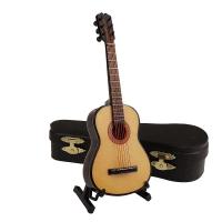 Guitarra Clásica Miniatura De Madera Instrumento Musical Decoración Para Dormitorio Y Sala De Estar Regalo Elegante Retro - details 2