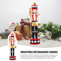 Nutcrackador De Pie Para Navidad Decoración De Interior Soldado De Madera Figura De Artesanía Decorativa Para Fiesta De Navidad - details 4