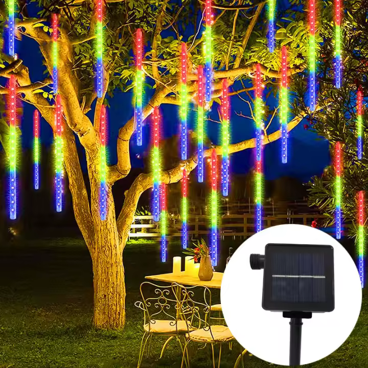 Luces De Meteorito LED Solar Para Jardín Navidad Y Fiesta Decorativas Impermeables De Lluvia De Hidrometeoritos 30/50CM Con Cadena De Luces Faeirys - 1