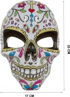 Carnavalife Máscara de Calavera Mexicana 6 Pcs - Dia De Los Muertos Mujer - Máscara Catrina Flores Mujer - Accesorios para Halloween Decoración - Color Al Azar - details 0
