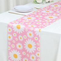 Corredor De Mesa En Forma De Margarita Para Fiesta De Cumpleaños Decoraciones Para Cocina Y Comedor Cubiertas De Tela Para Niñas Fiesta De Baño De Bebé - details 12